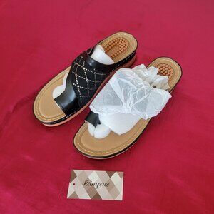 REIMFERCE Wedge Sandals for Women: Comfortable Dressy Summer Sandals Size 10.5